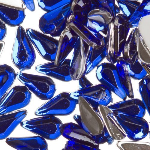 אבץ צבע נייל אמנות אקריליק ריינסטון כחול דמעה 100 חתיכה קישוט