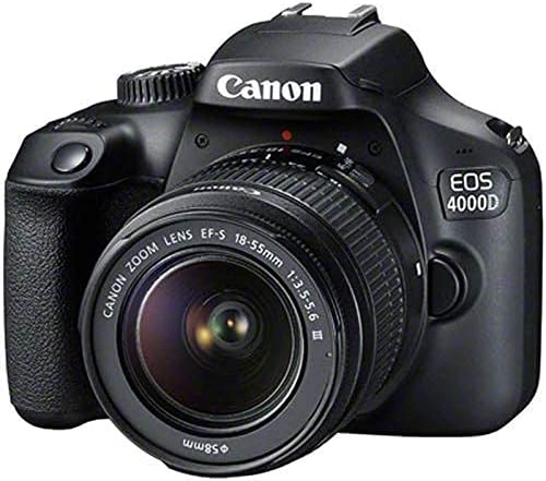 Canon EOS 4000D / Rebel T100 DSLR מצלמה עם עדשה 18-55 ממ, כרטיס 64GB, ערכת פילטר צבע, מארז, ערכת