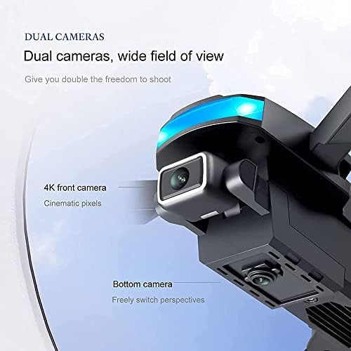 מזלט עם מצלמה למבוגרים 4K Ultra HD FPV Live Video Hold Hold, מצב ללא ראש, מחווה selfie, נקודות דרך מתפקדות