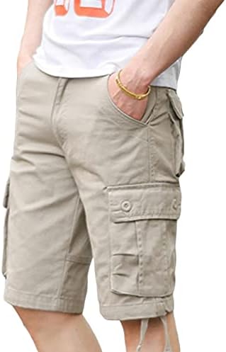 גברים של קל משקל רב כיס מכנסיים קצרים כושר רופף כותנה מזדמן מטען מכנסיים חיצוני טקטי קיץ קצר מכנסיים