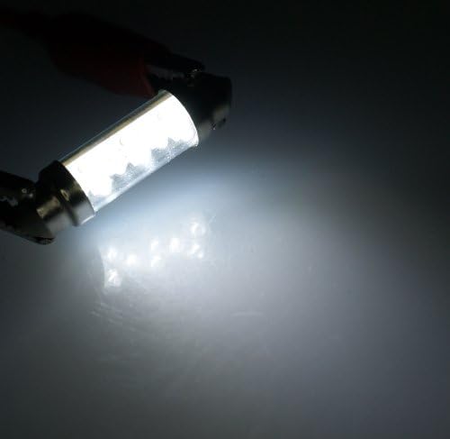 TuningPros LEDML-42M-W9 מפה LED LED נורות FESTOON 42 ממ, 9 סט 2-PC לבן LED