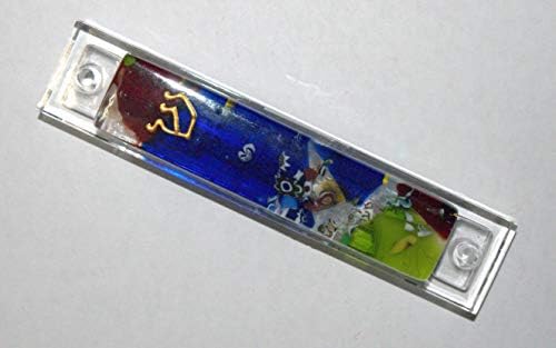 איסוף מגמות מוראנו זכוכית בעבודת יד Mezuzah עם 6.5 סמ גלול כחול כהה מורינה איטליה