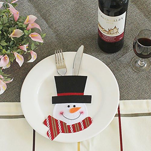 חג המולד ומזלג תיק מטבח סכום כלי שולחן מחזיקי כיסי חג המולד בית מסיבת חתונת שולחן קישוטים