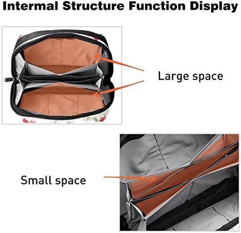 מארגן אלקטרוניקה, פרחי צבעי מים אמנות מארגן כבלים נסיעות קטנים שקית נשיאה, תיק מארז טק קומפקטי לאביזרים