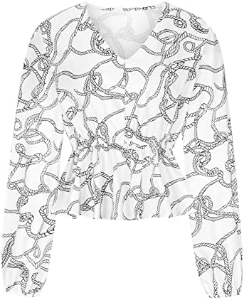 צמרות פפלום סקסיות סקסיות V צוואר פנס שרוול ארוך חולצות אופנה חולצות אופנה טרנדיות משובצות הדפס פרחוני