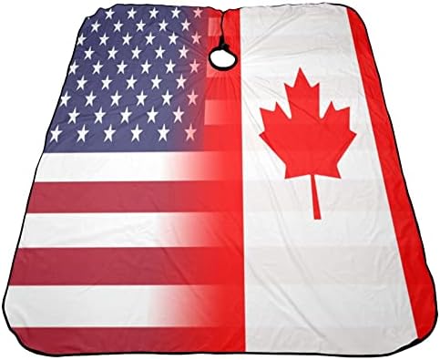 אמייקני עם קנדה תספורת דגל סינר סינר שיער חיתוך סלון כף 55 x 66 אינץ