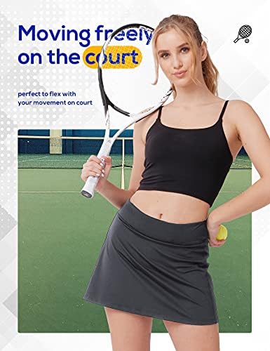 Tennis Skorts Tennispower לנשים עם כיסים ספורט חצאיות גולף שחורות המפעילות קיץ אתלטי