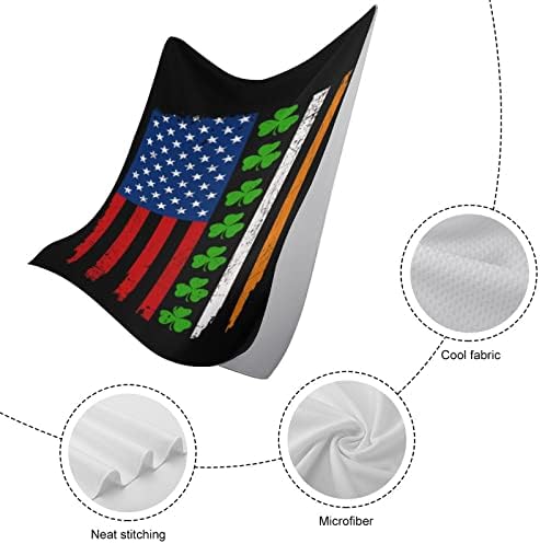דגל אמריקאי אירי שמרוק סנט פטריק יום מגבות יבשות מהירות מטליות כביסה סופגות מאוד מטליות פנים פנים