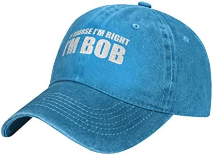 כמובן אני צודק אני בוב כובעי שטף כותנה כובע מתכוונן קלאסי נהג משאית אבא כובע לגברים נשים שחור
