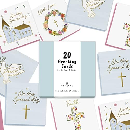 מרכזי 23 פסחא כרטיסי בתפזורת-חבילה של 20 ייחודי כרטיסי לחתונה, טבילה, נוצרי וקודש-נוצרי נושאים מגוון כרטיסי