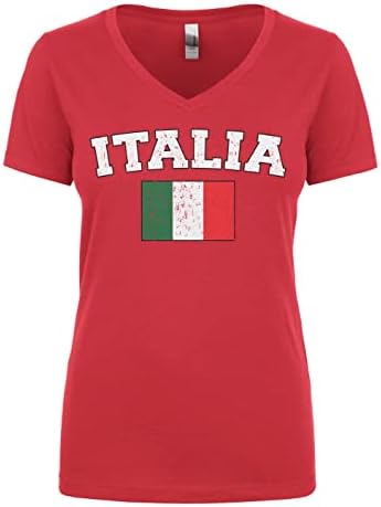 סייברטלה נשים של דהוי במצוקה איטלקי איטליה איטליה דגל ג ' וניורס עם צווארון חולצה