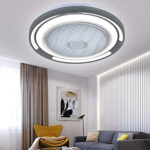 מאווררי תקרת LED של NZDY עם אורות לעומק תאורה מאוורר אור עם תזמון שלט רחוק אור תליון מאוורר שקט לסלון, חדר