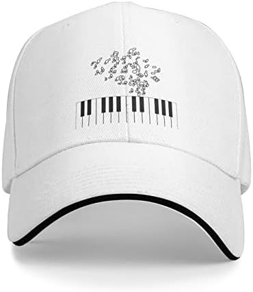 לשני המינים פסנתר מוסיקה הערה בייסבול כובע מתכוונן, מוסיקלי נהג משאית כובע לנשים גברים