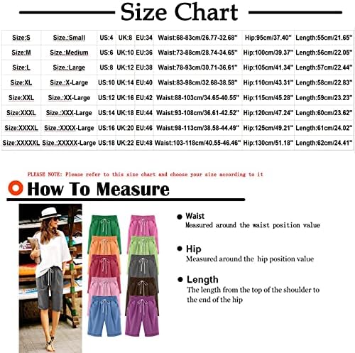 מכנסיים קצרים של Smidow Bermuda לנשים באורך הברך קיץ 2023 פלוס מכנסי זיעה מוצקים בגודל אימון אימון פיג'מה