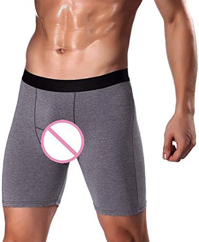 מכנסי בוקסר BMISEGM לגברים אורזים אופנה ספורט גברים ג'נטלמן ארוך בריצה תחתונים ללבוש תחתונים צבעוניים