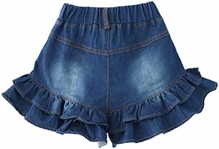 פעוטות פעוטות תינוקות בנות ג'ינס קצרים שתי שכבות מקפלים חצאית אימון קיץ לילדים