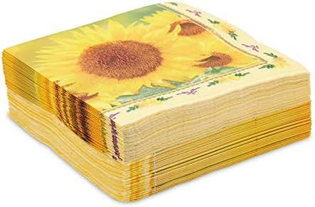 50 חבילות מפיות קוקטייל נייר חמניות ליום הולדת ציוד למסיבות מקלחת לתינוק