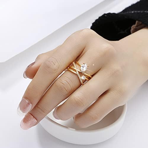 אם אתה טבעות פאנק טבעת כסף רטרו רב שכבתי יהלומי טבעת ריינסטון טבעת אלגנטי טבעת מתכוונן פתיחה