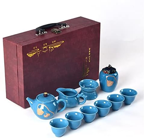 HDRZR סט שלם של ערכות תה קונגפו, כוסות תה קרמיקה, קומקום, סטים, קופסאות מתנה ביתיות, רעיונות למתנות מתנה