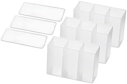 Petsola 3x 3 תאים מארז אחסון נייר מכתבים, ארגון הדבק עצמיות מחזיק עט קופסת אחסון קוסמטית למברשות
