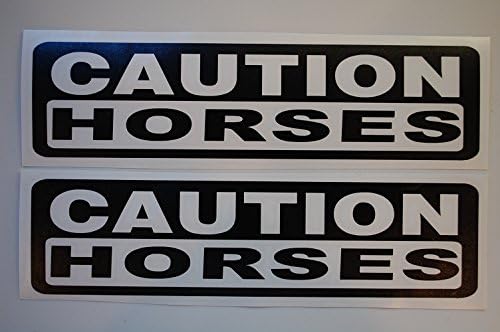 זהירות מדבקות סוסים מדבקות ויניל בוחרות צבע וגודל !! 10 -36 קרוואן קרוואן סוס דראפט מיני פוני בוקרה