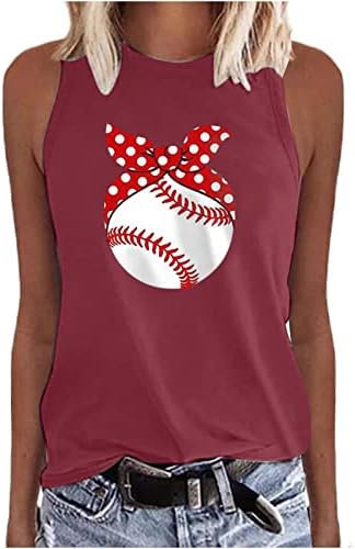 נשים של בייסבול גופיות קיץ ללא שרוולים חולצות חולצות מצחיק גרפי וסטים מקרית בייסבול משחק חולצה אימון טי חולצות