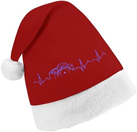 צלם פעימות לב קטיפה חג המולד כובע שובב ונחמד סנטה כובעי עם קטיפה ברים ונוחות אוניית חג המולד קישוט