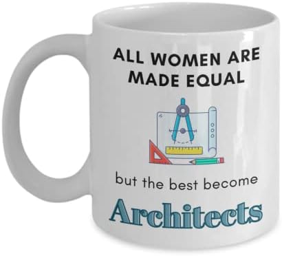 אדריכל ספל לנשים, כל נשים עשויים שווה אבל את הטוב ביותר להיות אדריכלים, קפה ספל כוס, חידוש, הווה,