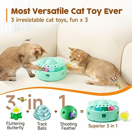 פוטארומה צעצוע חתול חכם 3 ב-1 ומקלות רפיה סילברווין