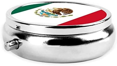 דגל של מקסיקו עגול גלולת תיבה, מיני נייד גלולת תיבה, מתאים לבית, משרד ונסיעות
