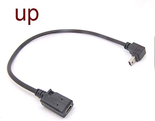 זווית 90 מעלות סוג USB סוג נקבה למיני B 5 סיכה מתאם כבל זכר מתאם חוט מטען כבל C257