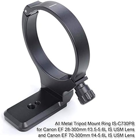 טבעת הר החצובה של חצובה עבור Canon EF 28-300 ממ f/3.5-5.6L היא USM, תמיכה בצווארון העדשות ל- Canon EF 70-300