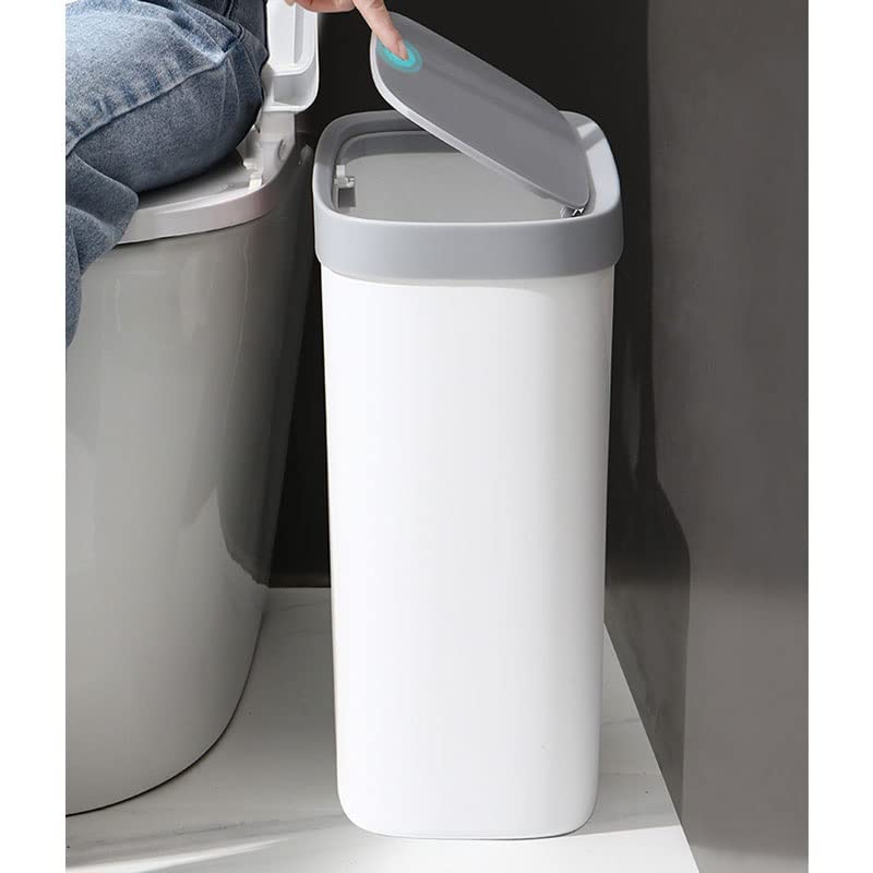 זבל XBWEI פח אמבטיה לחץ על פח פסולת אוטומטי עם מכסה מיחזור סל אשפה זבל מטבח זבל פח אסלה