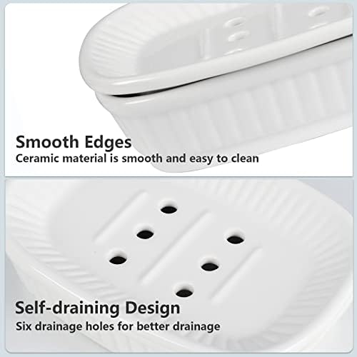 צלחת סבון וסט אגרטל לבן קטן, אגרטלי ניצן קרמיקה של 3, אגרטלים מיני דפוסיים מובלטים לעיצוב הבית, מחזיק
