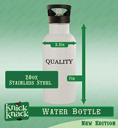 מתנות Knick Knack Tempering - בקבוק מים מפלדת אל חלד 20oz, כסף