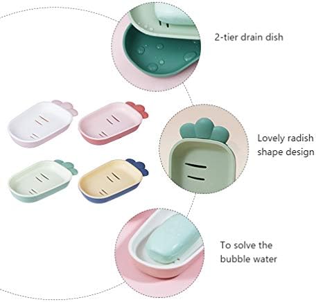CABILOCK DISPENSER SOAP SEXPERS מגוונת סבון 4 יחידות סבון קופסת סבון עם צורת גזר מחזיק סבון מיכל מתלה