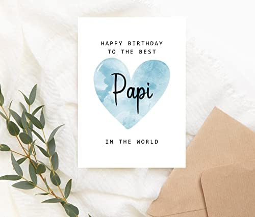 Moltdesigns יום הולדת שמח לפאפי הטוב ביותר בכרטיס העולמי - כרטיס יום הולדת פאפי - כרטיס פאפי - מתנת יום האב - כרטיס