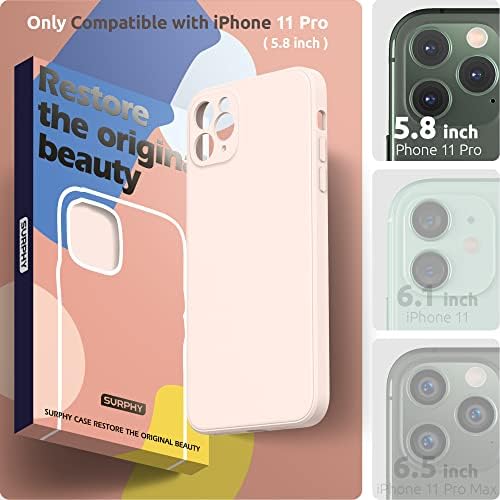 מארז סיליקון של Surphy Square תואם ל- iPhone 11 Pro Case 5.8 אינץ