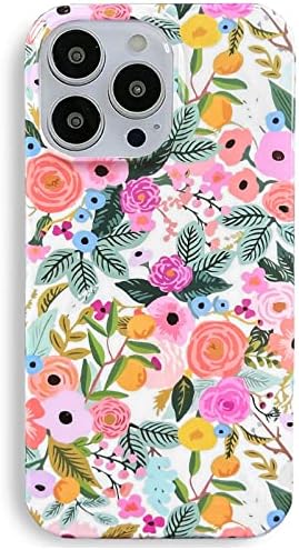 J.West iPhone 13 Pro Max Case 6.7, כיסוי מגן פרחוני חמוד רך חמוד לנשים, עיצוב דפוס פרחי גינה עיצוב דק-התאמה