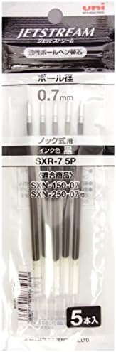 מיצובישי עיפרון Jetstream SXR-75P מילוי עט עט, 0.7, שחור, 5 חתיכות