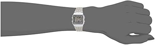 קסיו-500ווה-7ד-וינטג ' - שעון יוניסקס-קוורץ דיגיטלי - חיוג אל-סי-די-רצועת פלדה אפורה, אל-סי-די/אפור,