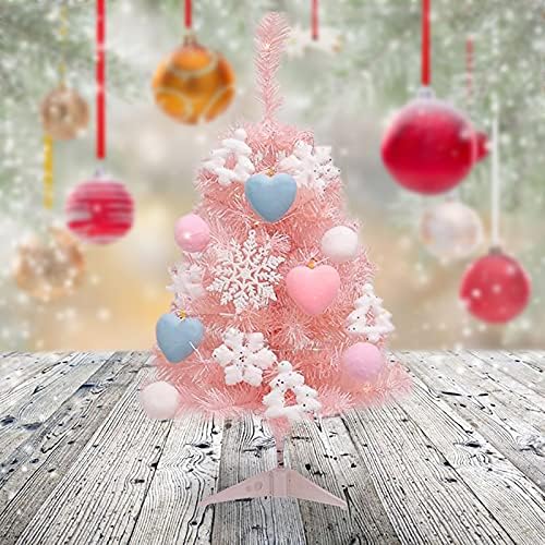 DEKIKA מתנות דקורטיביות מעודנות לחג המולד, עץ חג המולד של השולחן, עץ חג המולד המלאכותי הקטן עם אורות