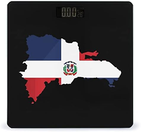 רפובליקה הדומיניקנית מפת דגל דיגיטלי בקנה מידה עבור גוף משקל תאורה אחורית במשקל בקנה מידה עם גבוהה