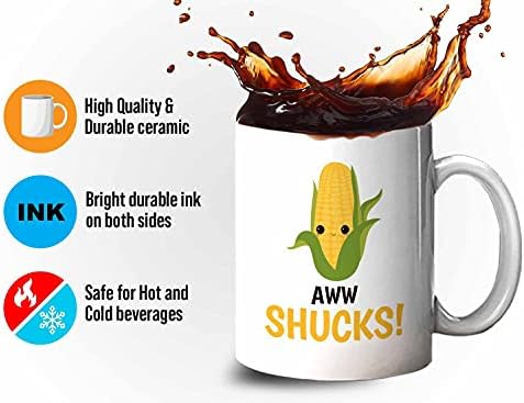 בועת חיבוקים חקלאי קפה ספל 11 עוז לבן-אווו שוקס - מצחיק סרקזם הומור בדיחה חקלאות גן שדה תירס איכר מטפח