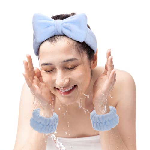 6 יחידות סרטי ראש יד מגבות עבור כביסה פנים, מסוקס ספא ראש להקות יד להקות ורוד כחול לטיפוח העור שיער להקות זרוע
