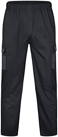 מכנסי מטען של Douhen Mens Mens צבע אחיד קיץ קיץ מזדמן כל המכנסיים ארוגים אופנתיים ארוגים מכנסי מטען