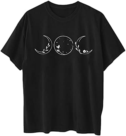 נשים קיץ Y2K צמרות וינטג 'מזדמן טיז גרפי של שרוול קצר חולצת טריקו