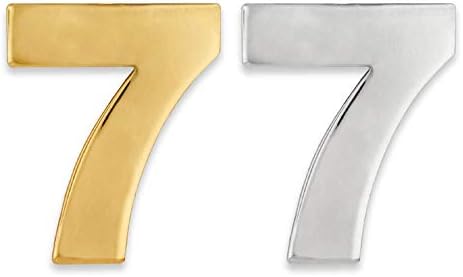 Pinmart מספר שבע 7 תכשיטים של מספר יום הולדת של מספר פין דש