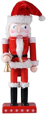 9.8 אינץ מפצח אגוזים חג המולד סנטה קלאוס קישוטי עם פעמונים ביד, חג המולד קישוט קישוטי עבור מדפים ושולחנות,חגיגי