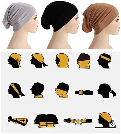 6 חתיכות פנימי חיג 'אב כובע לנשים האיסלאם מוסלמי טורבן תחת צעיף כובע רך ג' רזי מצנפת צינור כובע